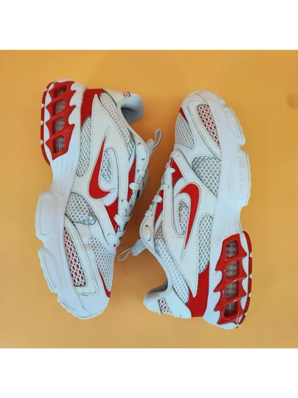 Nike Zoom Air Fire Women's Size 7.5 Sneakers Mesh White Red CW3876-101